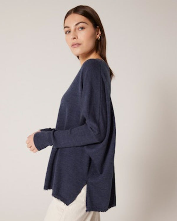 Fray Edge V Neck Light  Sweater