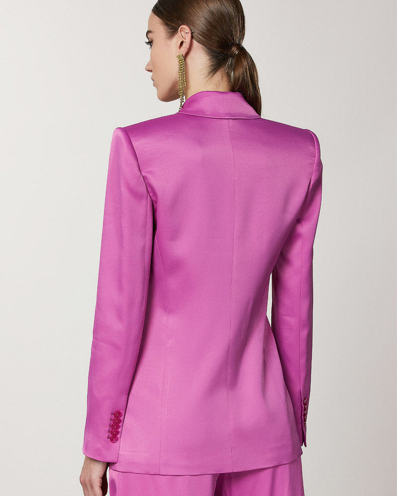 LAST ONE ORCHID SATIN BLAZER