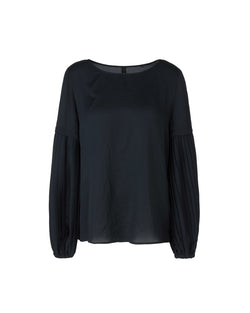 Flowing Blouse With Pleated Sleeves
