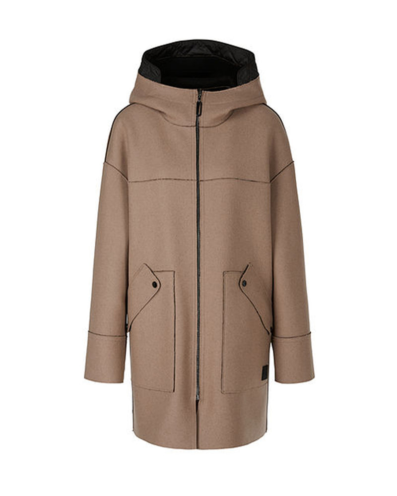 Reversible Camel & Black Wool Coat