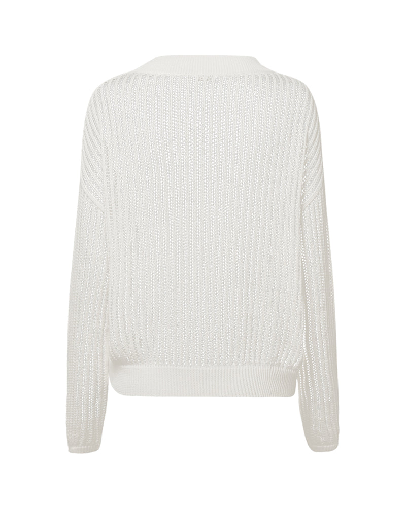 Textured Off White Sweater