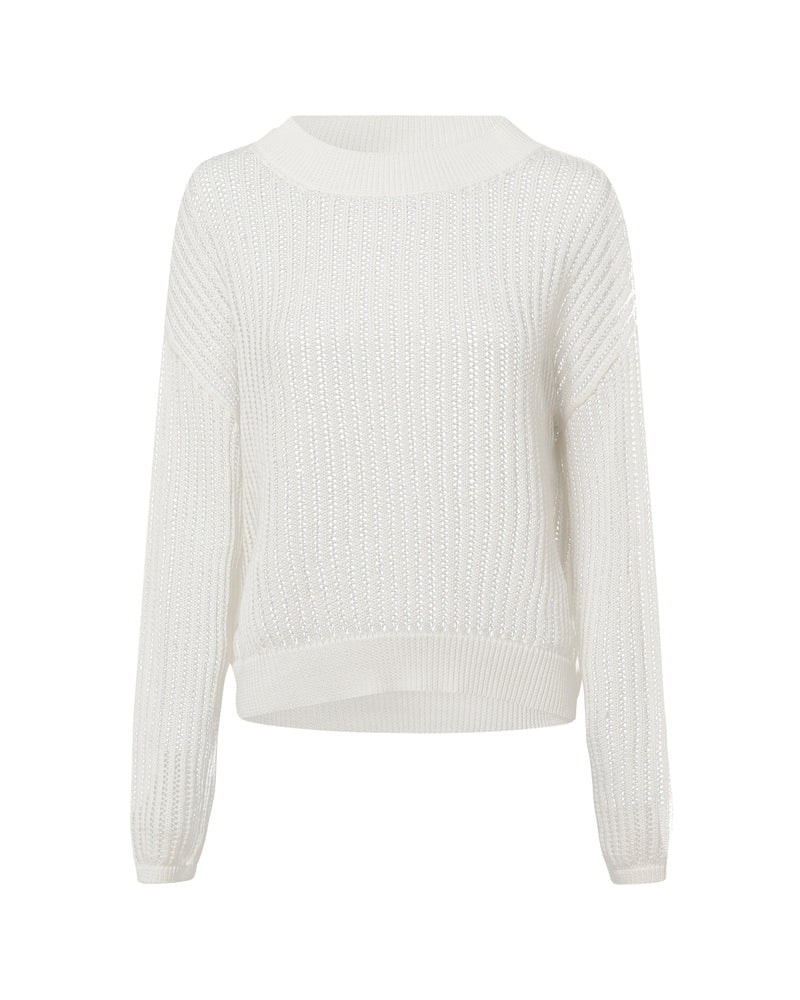 Textured Off White Sweater