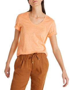 Relaxed PEACH Linen T-Shirt