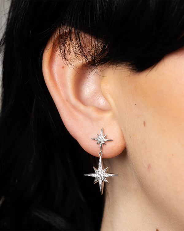 Art Deco Star Earring Pair