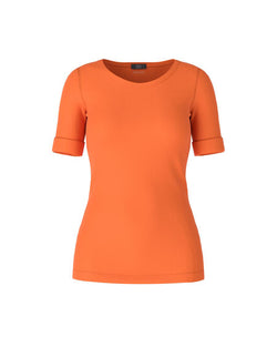 Fine Ribbed Jersey 3/4 Sleeve Top