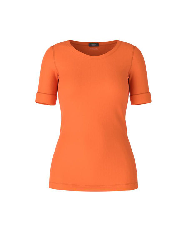 Fine Ribbed Jersey 3/4 Sleeve Top