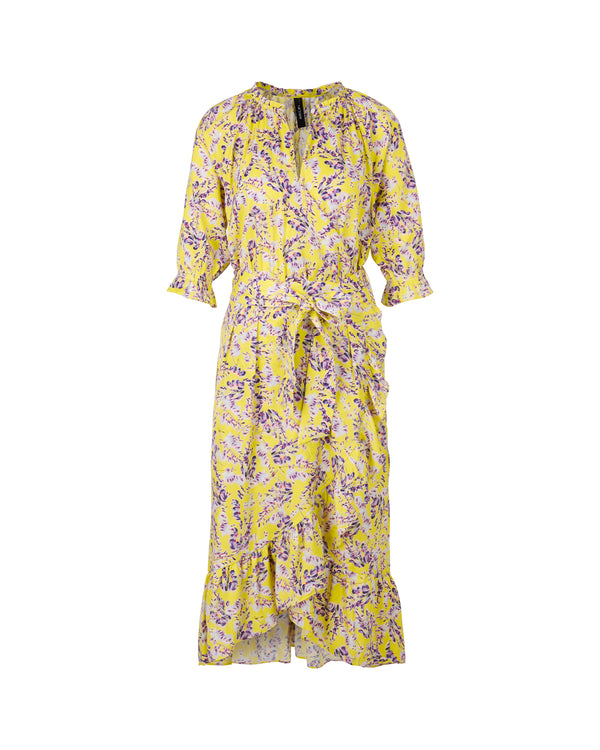 Floral Print Crossover Dress