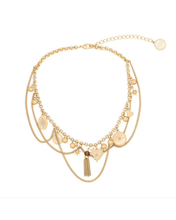 Kylie Multi Chain & Charm Necklace